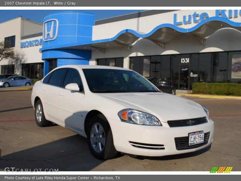 White / Gray 2007 Chevrolet Impala LT