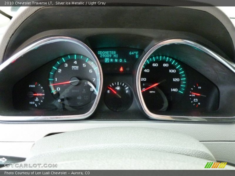 Silver Ice Metallic / Light Gray 2010 Chevrolet Traverse LT