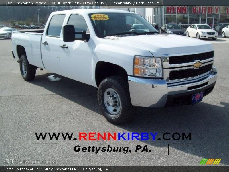 Summit White / Dark Titanium 2009 Chevrolet Silverado 2500HD Work Truck Crew Cab 4x4