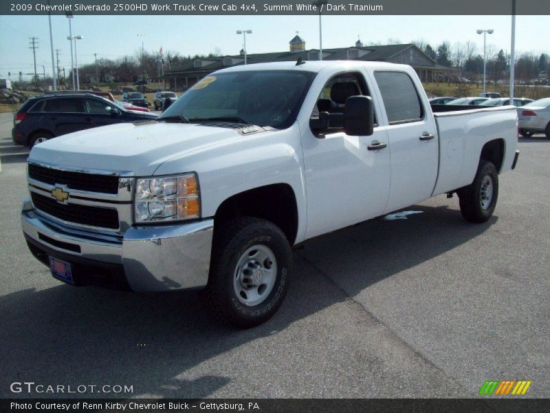 Summit White / Dark Titanium 2009 Chevrolet Silverado 2500HD Work Truck Crew Cab 4x4