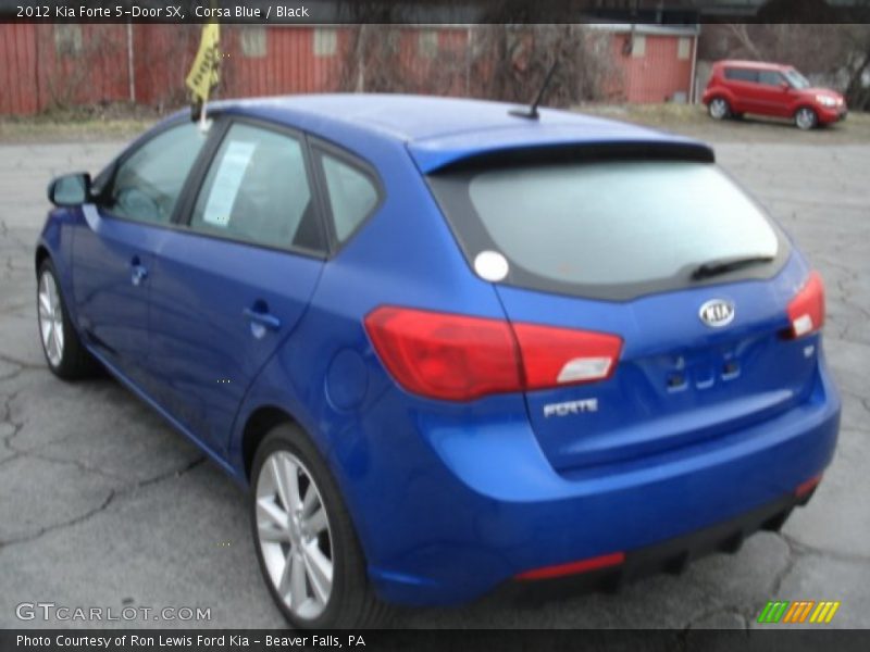 Corsa Blue / Black 2012 Kia Forte 5-Door SX