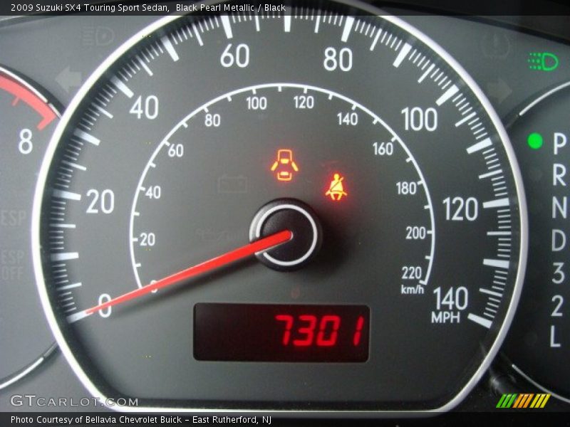 Black Pearl Metallic / Black 2009 Suzuki SX4 Touring Sport Sedan