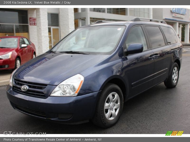 Velvet Blue Metallic / Gray 2008 Kia Sedona LX