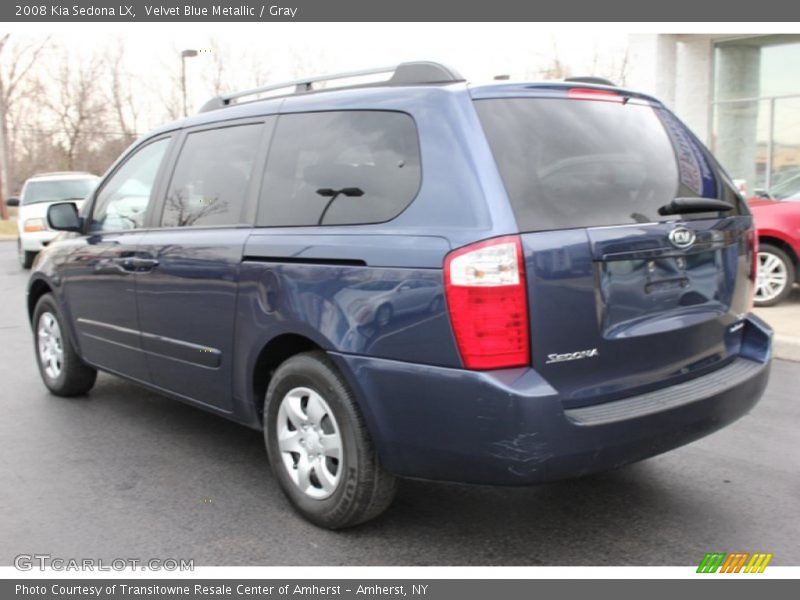 Velvet Blue Metallic / Gray 2008 Kia Sedona LX