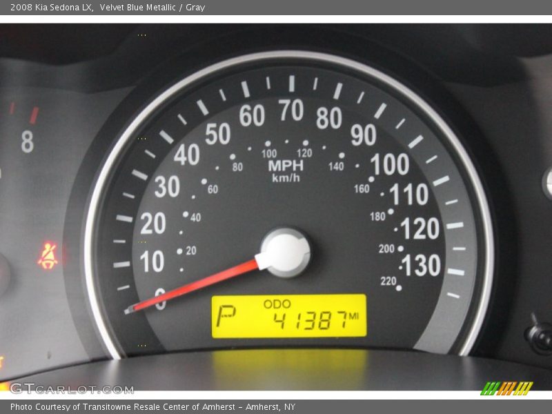 Velvet Blue Metallic / Gray 2008 Kia Sedona LX