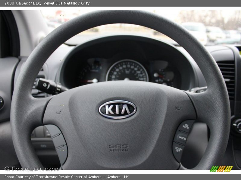 Velvet Blue Metallic / Gray 2008 Kia Sedona LX