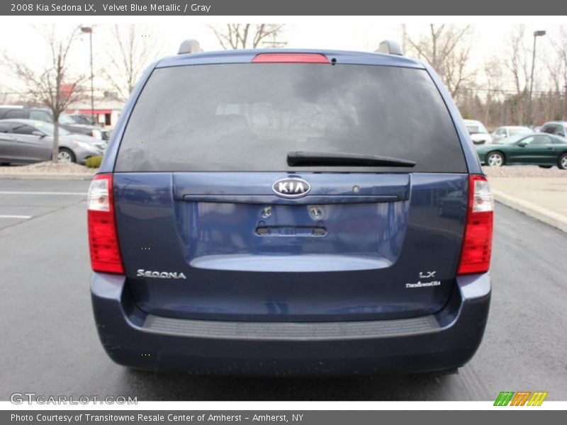Velvet Blue Metallic / Gray 2008 Kia Sedona LX