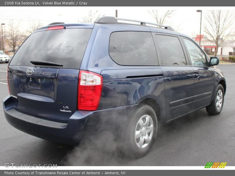 Velvet Blue Metallic / Gray 2008 Kia Sedona LX