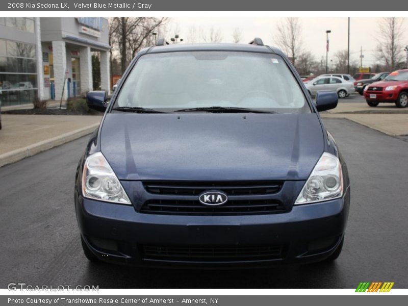 Velvet Blue Metallic / Gray 2008 Kia Sedona LX