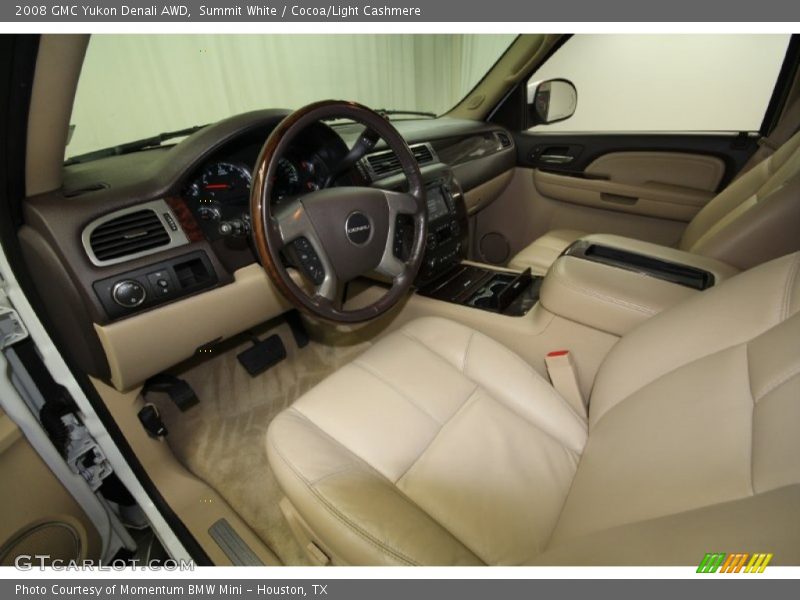 Summit White / Cocoa/Light Cashmere 2008 GMC Yukon Denali AWD