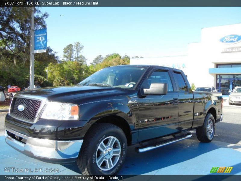 Black / Medium Flint 2007 Ford F150 XLT SuperCab