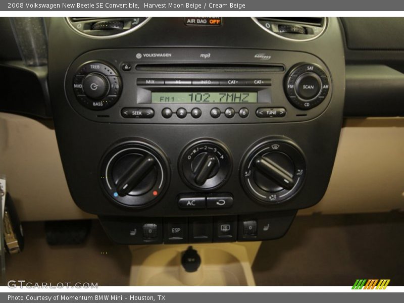 Harvest Moon Beige / Cream Beige 2008 Volkswagen New Beetle SE Convertible