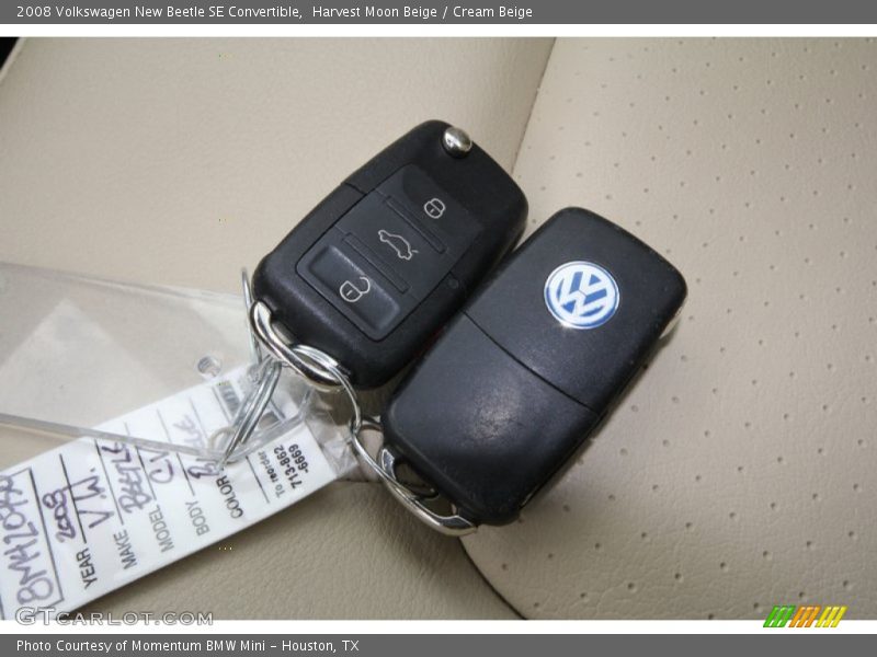 Harvest Moon Beige / Cream Beige 2008 Volkswagen New Beetle SE Convertible