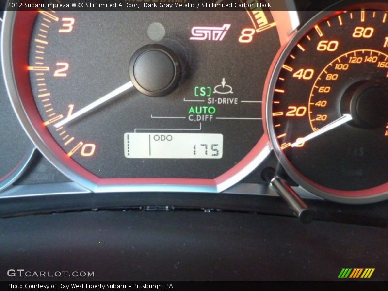 Dark Gray Metallic / STi Limited Carbon Black 2012 Subaru Impreza WRX STi Limited 4 Door