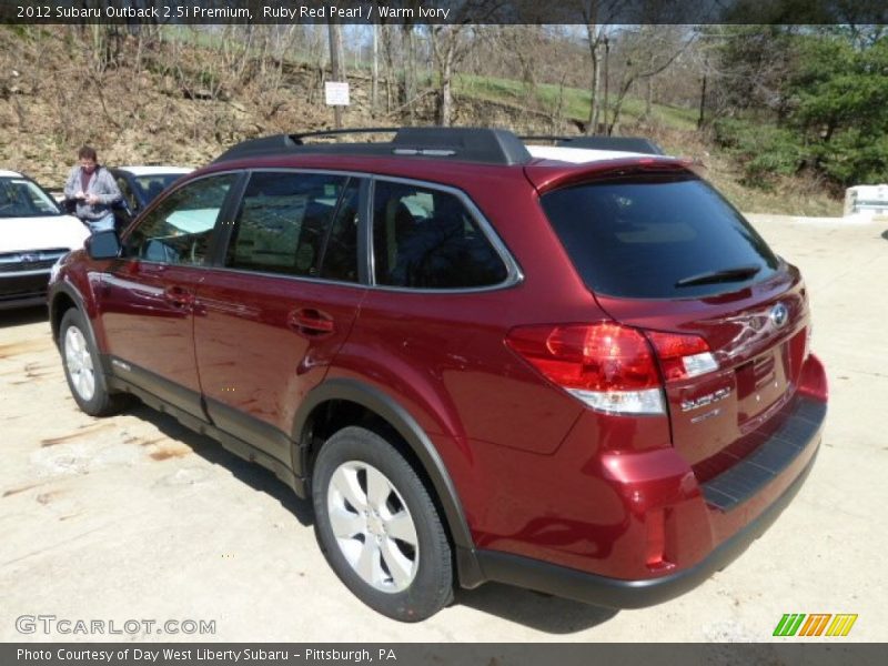 Ruby Red Pearl / Warm Ivory 2012 Subaru Outback 2.5i Premium