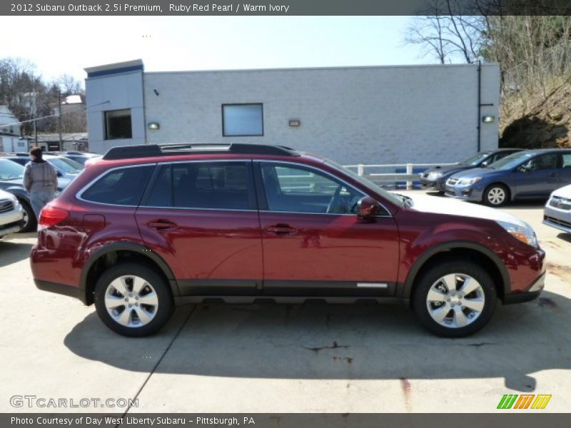 Ruby Red Pearl / Warm Ivory 2012 Subaru Outback 2.5i Premium