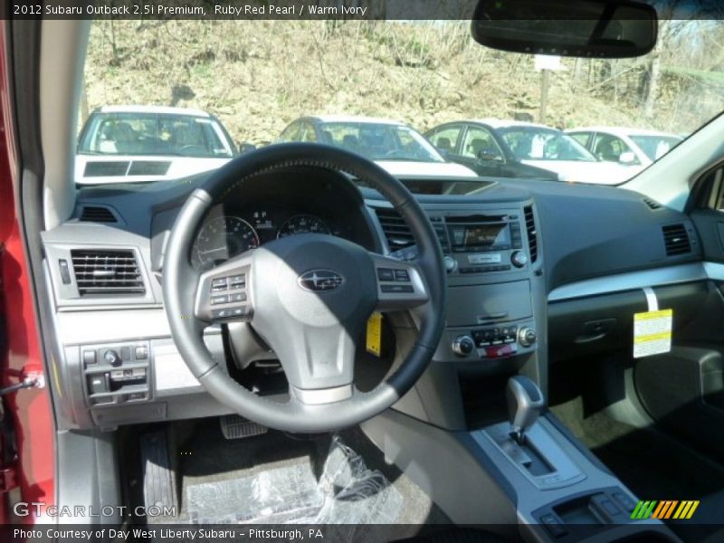 Ruby Red Pearl / Warm Ivory 2012 Subaru Outback 2.5i Premium