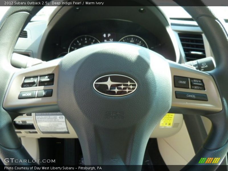 Deep Indigo Pearl / Warm Ivory 2012 Subaru Outback 2.5i