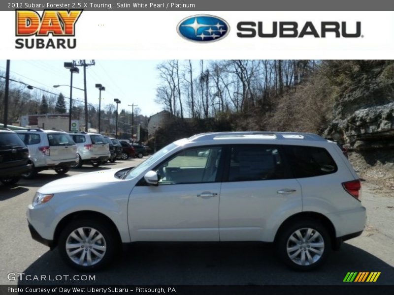 Satin White Pearl / Platinum 2012 Subaru Forester 2.5 X Touring