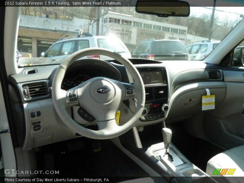 Satin White Pearl / Platinum 2012 Subaru Forester 2.5 X Touring