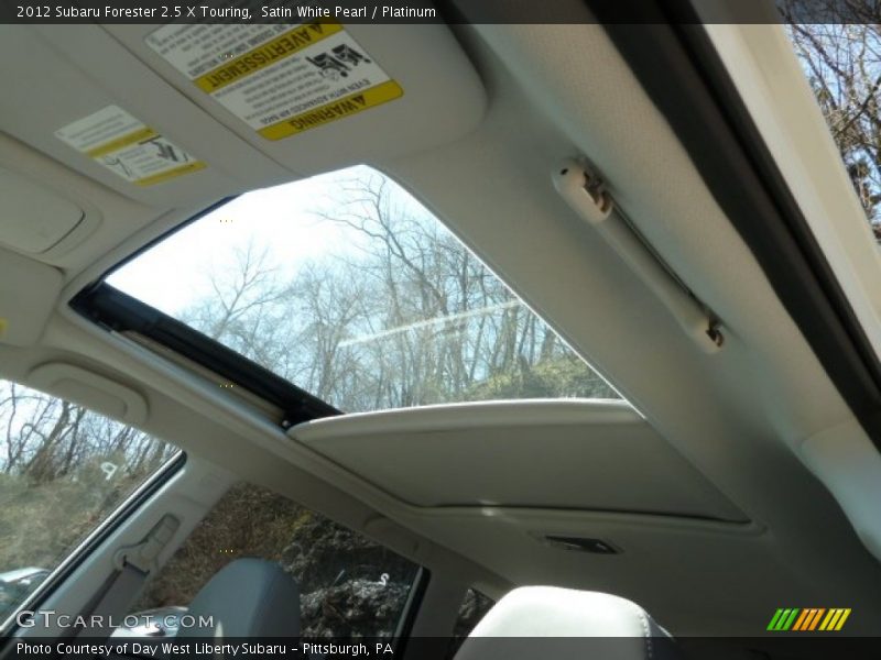 Satin White Pearl / Platinum 2012 Subaru Forester 2.5 X Touring