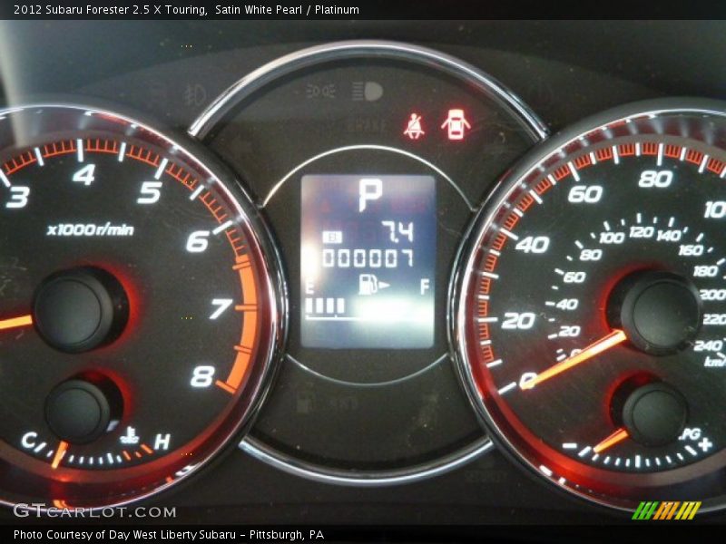 Satin White Pearl / Platinum 2012 Subaru Forester 2.5 X Touring