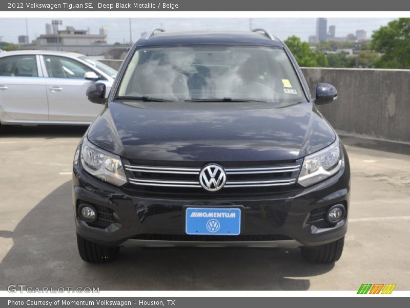 Deep Black Metallic / Beige 2012 Volkswagen Tiguan SE