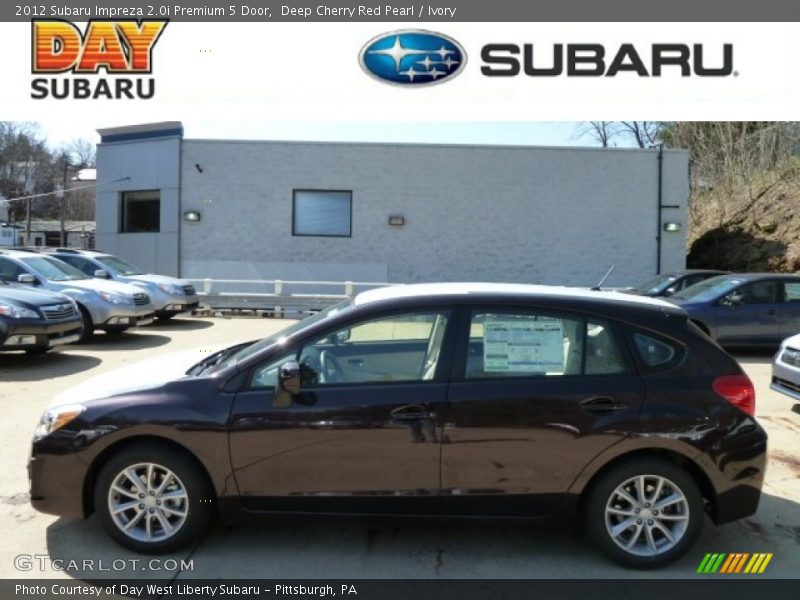 Deep Cherry Red Pearl / Ivory 2012 Subaru Impreza 2.0i Premium 5 Door