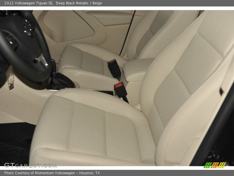 Deep Black Metallic / Beige 2012 Volkswagen Tiguan SE
