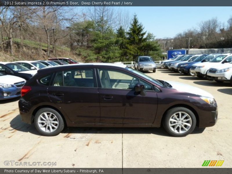 Deep Cherry Red Pearl / Ivory 2012 Subaru Impreza 2.0i Premium 5 Door
