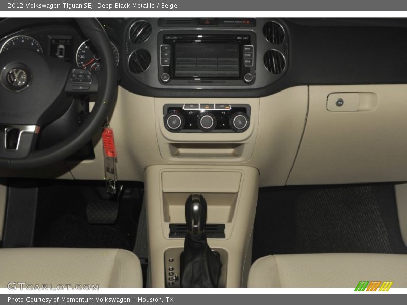 Deep Black Metallic / Beige 2012 Volkswagen Tiguan SE