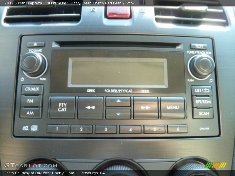 Audio System of 2012 Impreza 2.0i Premium 5 Door