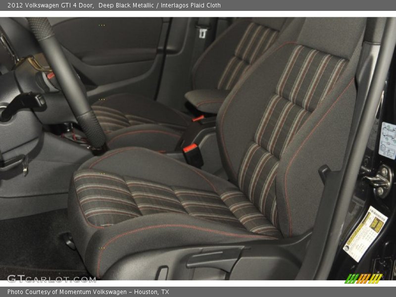 Deep Black Metallic / Interlagos Plaid Cloth 2012 Volkswagen GTI 4 Door