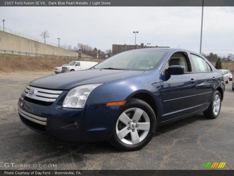 Dark Blue Pearl Metallic / Light Stone 2007 Ford Fusion SE V6