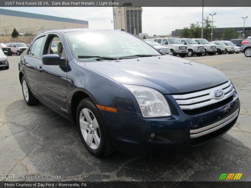 Dark Blue Pearl Metallic / Light Stone 2007 Ford Fusion SE V6