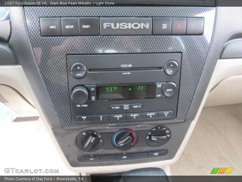 Dark Blue Pearl Metallic / Light Stone 2007 Ford Fusion SE V6