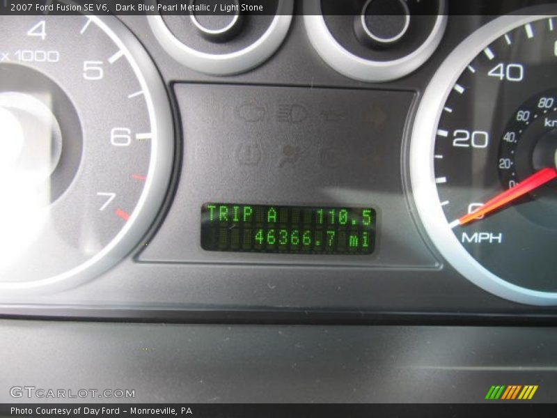 Dark Blue Pearl Metallic / Light Stone 2007 Ford Fusion SE V6
