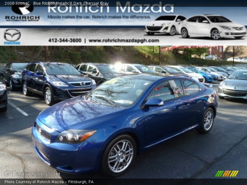 Blue Ribbon Metallic / Dark Charcoal Gray 2008 Scion tC
