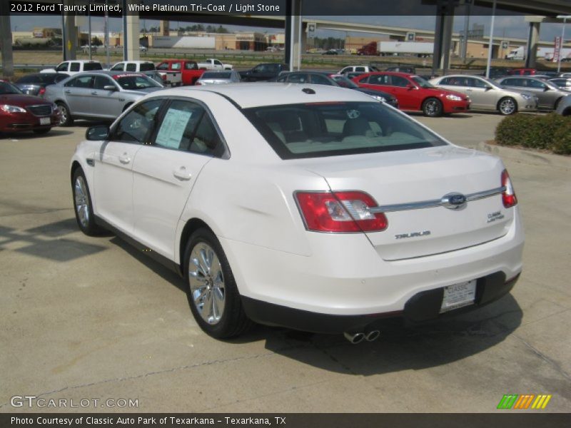 White Platinum Tri-Coat / Light Stone 2012 Ford Taurus Limited