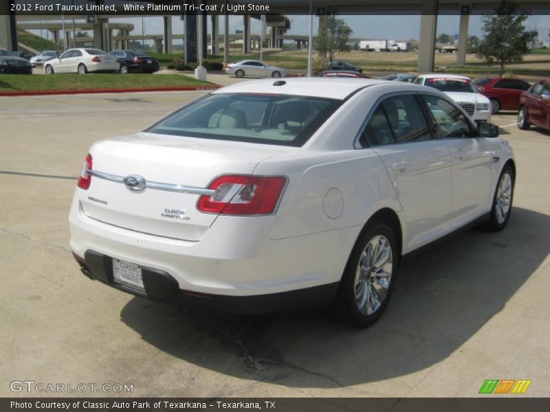 White Platinum Tri-Coat / Light Stone 2012 Ford Taurus Limited