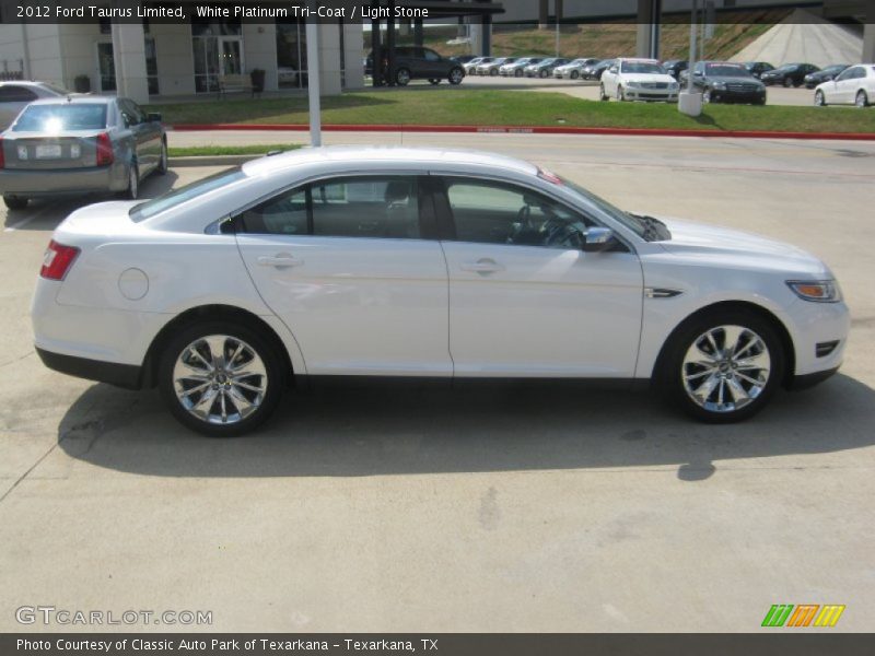 White Platinum Tri-Coat / Light Stone 2012 Ford Taurus Limited