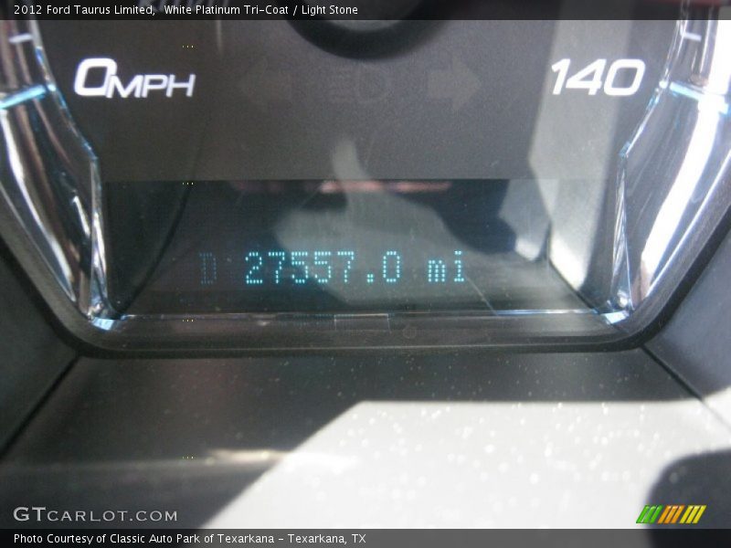 White Platinum Tri-Coat / Light Stone 2012 Ford Taurus Limited