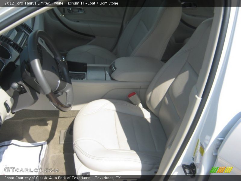 White Platinum Tri-Coat / Light Stone 2012 Ford Taurus Limited