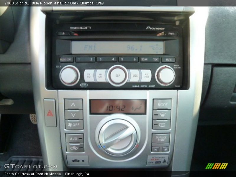 Blue Ribbon Metallic / Dark Charcoal Gray 2008 Scion tC