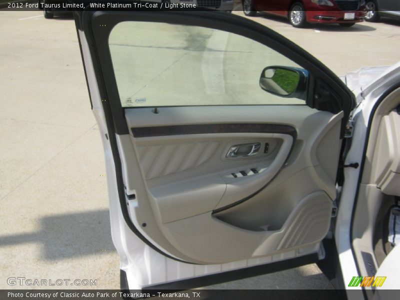 White Platinum Tri-Coat / Light Stone 2012 Ford Taurus Limited