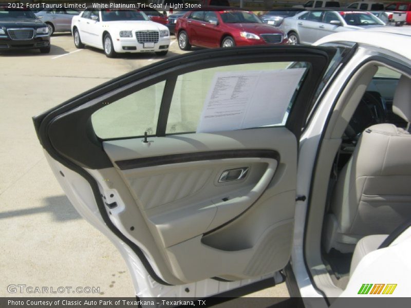 White Platinum Tri-Coat / Light Stone 2012 Ford Taurus Limited