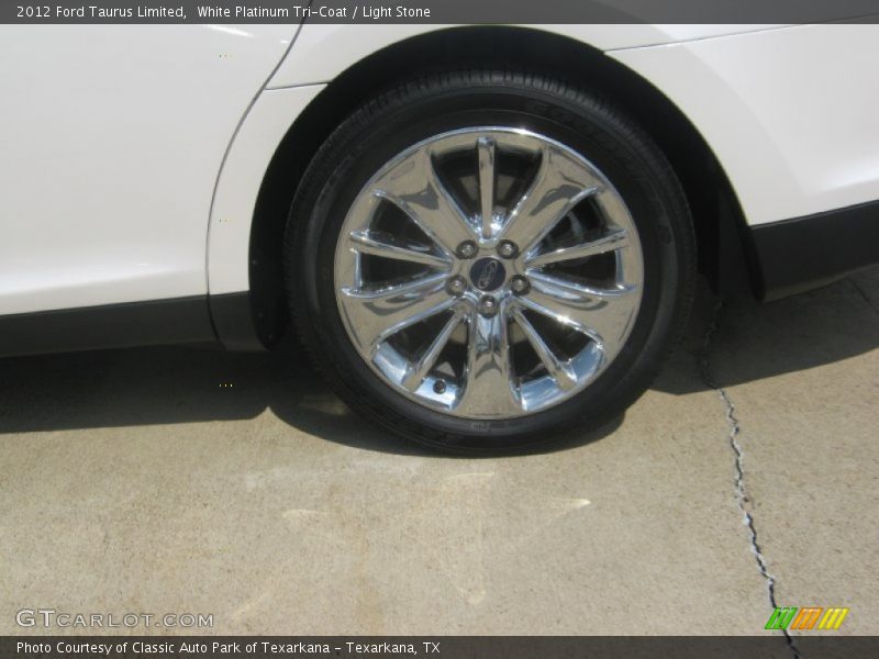 White Platinum Tri-Coat / Light Stone 2012 Ford Taurus Limited
