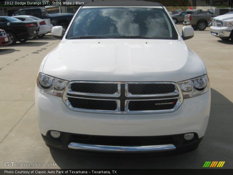 Stone White / Black 2012 Dodge Durango SXT
