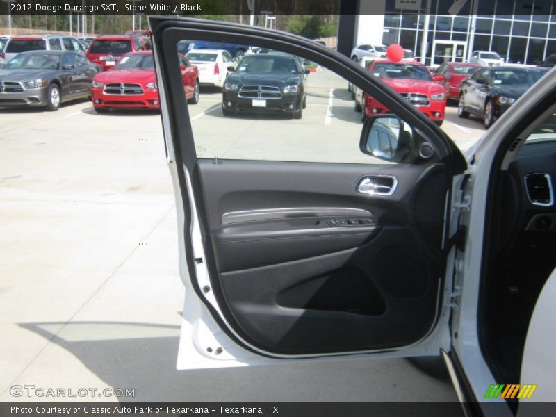 Stone White / Black 2012 Dodge Durango SXT