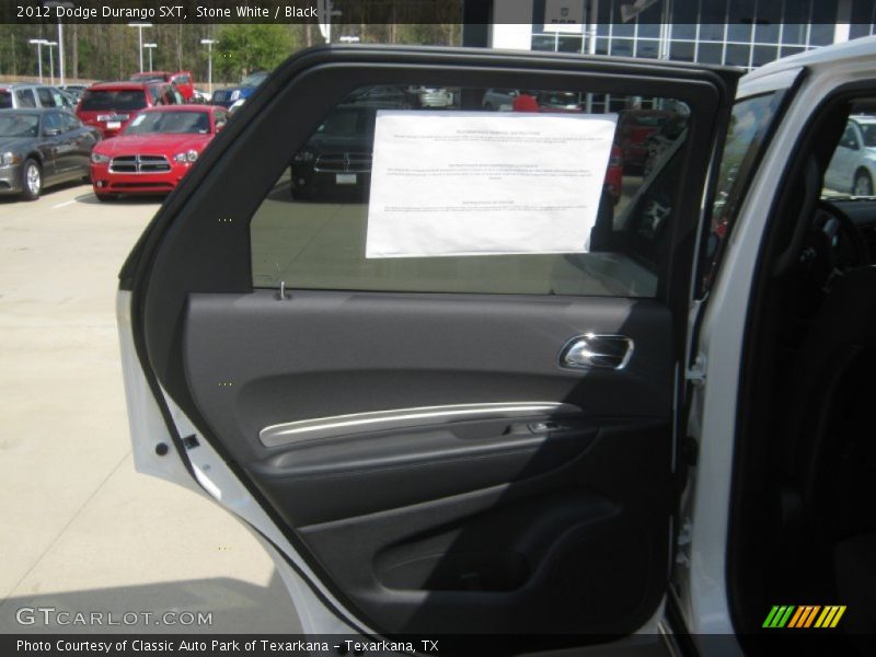 Stone White / Black 2012 Dodge Durango SXT